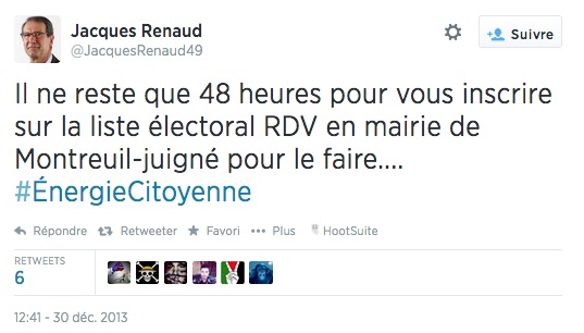 agenda jacques renaud usurpation ou non 10- twitter