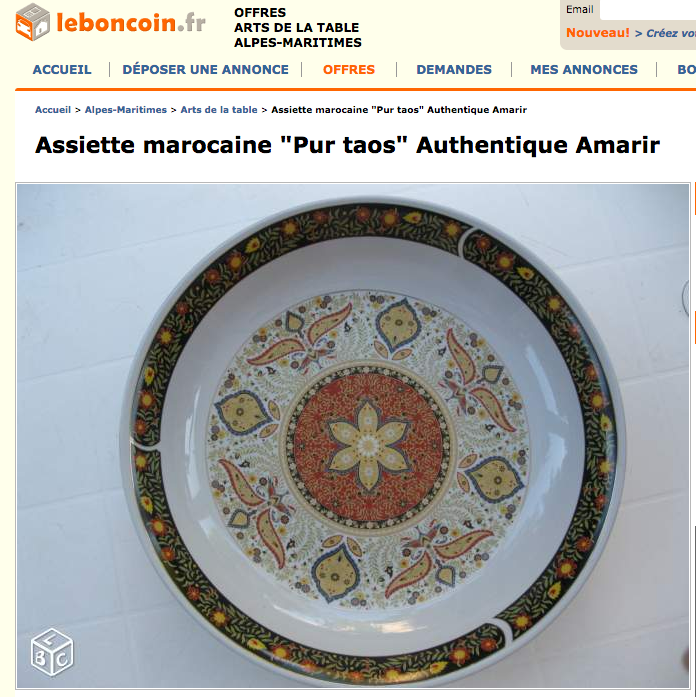 assiette amarir leboncoin