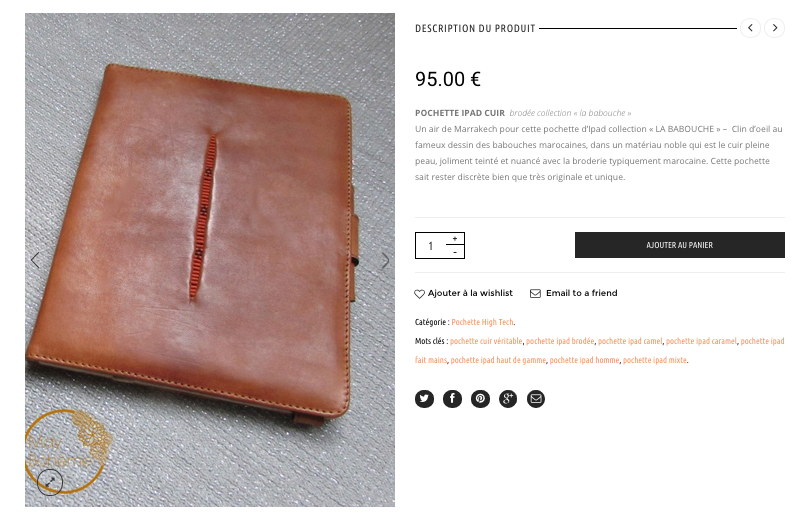 pochette iPad cuir