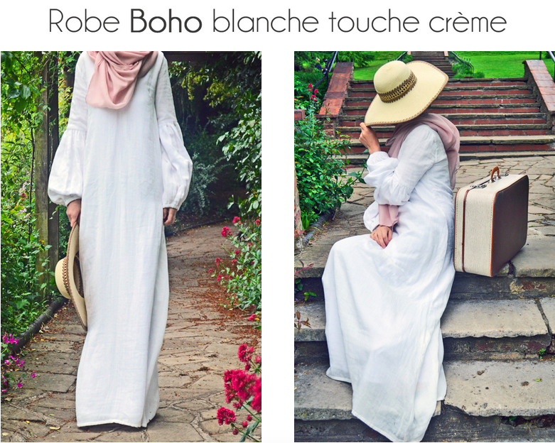 fringadine robe boho blanche