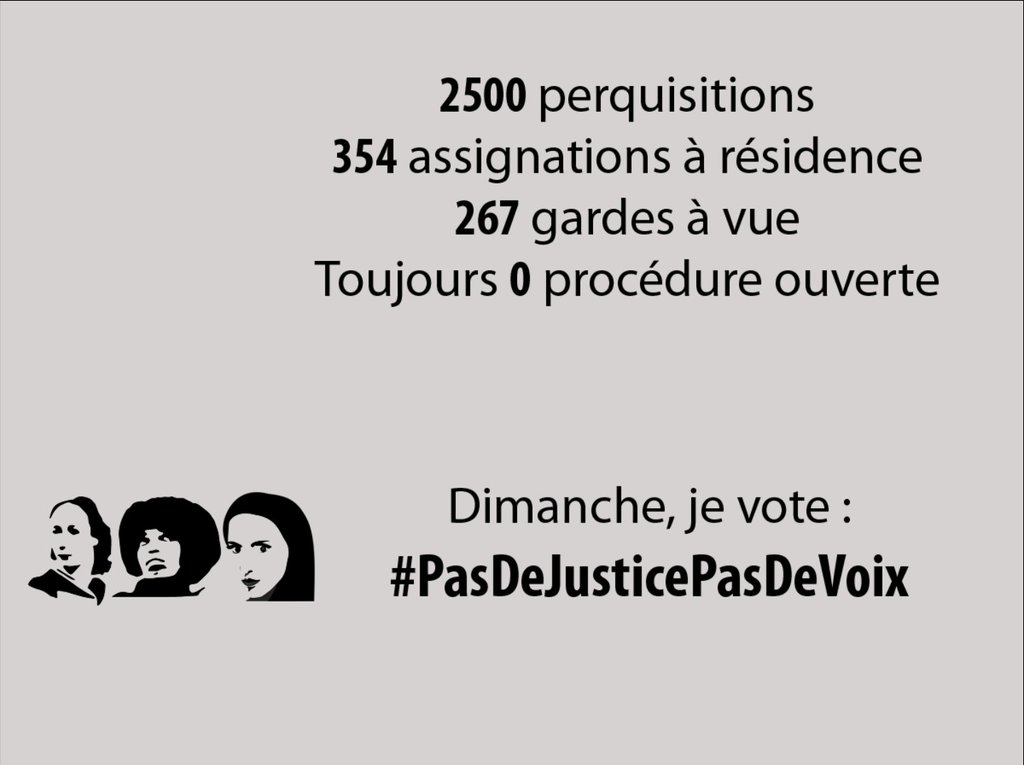 pas de justice pas de voix perquisitions