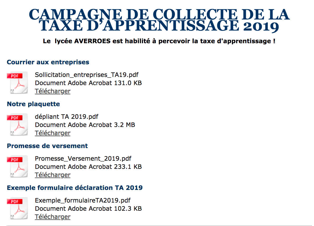 taxe apprentissage Averroes