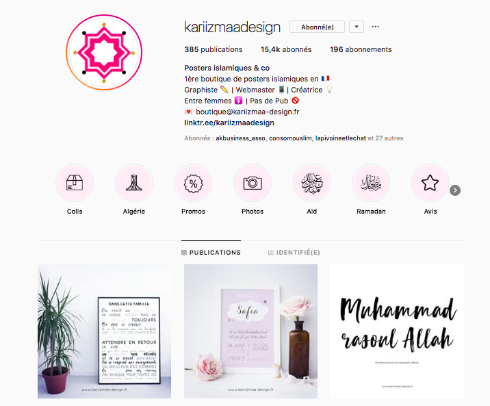 kariizmaa design Instagram