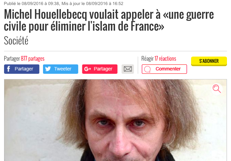 guerre civile Houellebecq