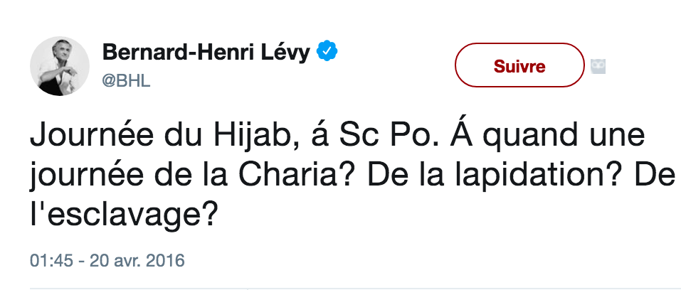 hijab Bernard-Henri Lévy BHL