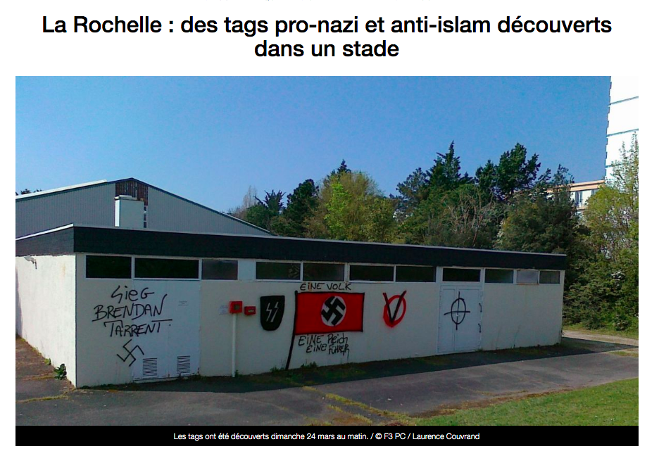 tags islamophobes nazis La Rochelle