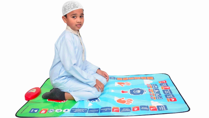 Tapis de prière musulmane interactif éducatif islamique enfant