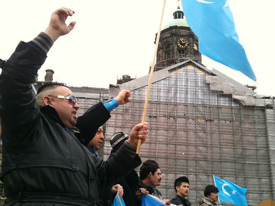 Uyghurs protesting