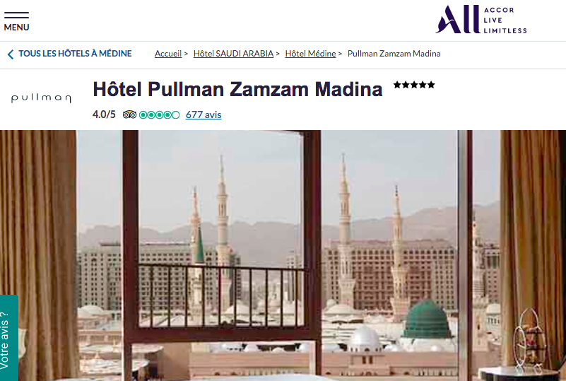 Hôtel Pullman Zamzam Madina