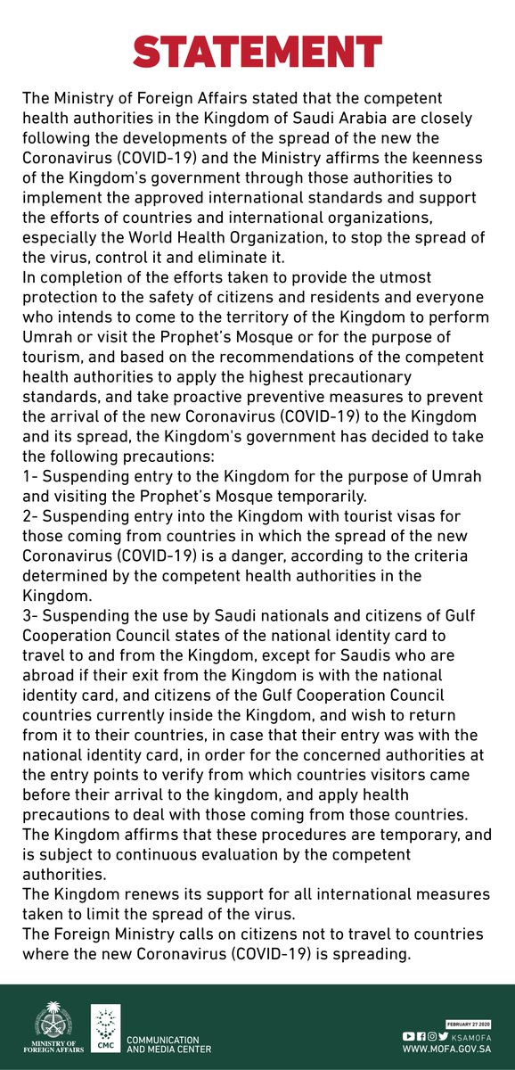 Coronavirus Arabie saoudite omra Coronavirus Saudi Arabia umrah