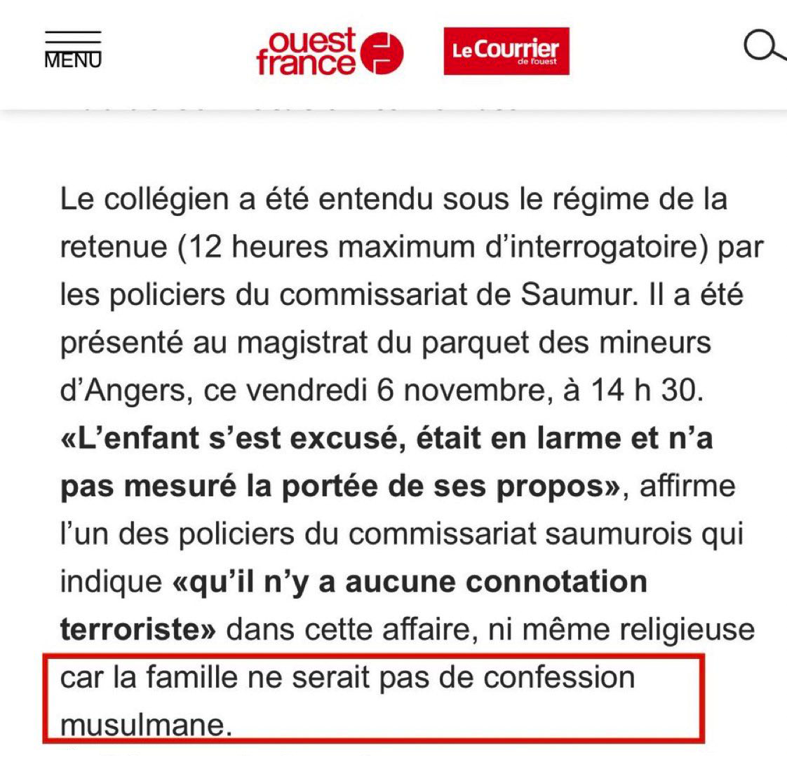 Un collégien menace sa professeure de « décapitation »