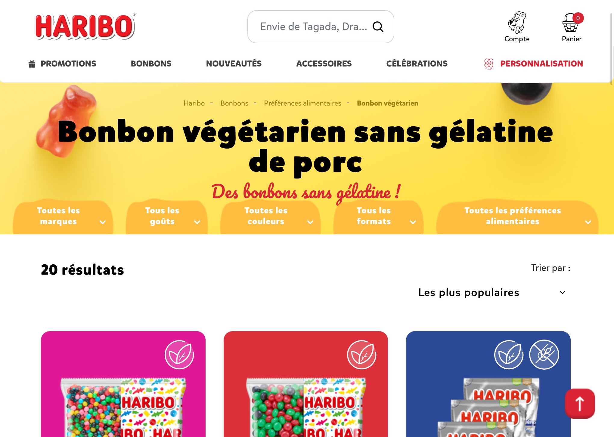 Liste Bonbon Haribo Gélatine De Porc AUTOMASITES™. Mar 2023