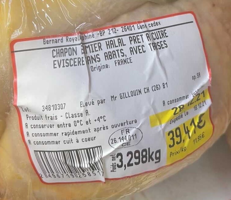 Bernard Royal Dauphiné volailles non halal