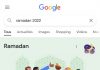 Ramadan 2022 Google homepage