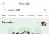 Ramadan 2022 Google homepage