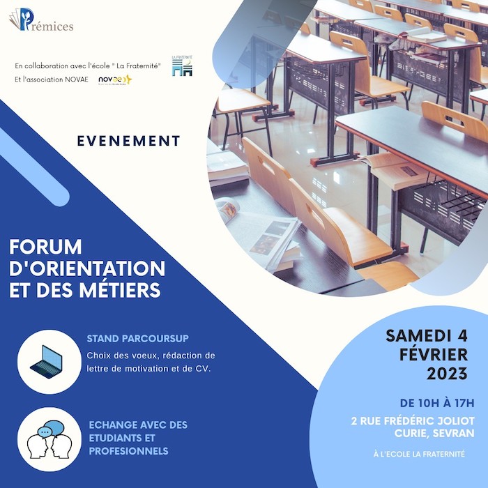 Forum des métiers et de l'orientation association Prémices