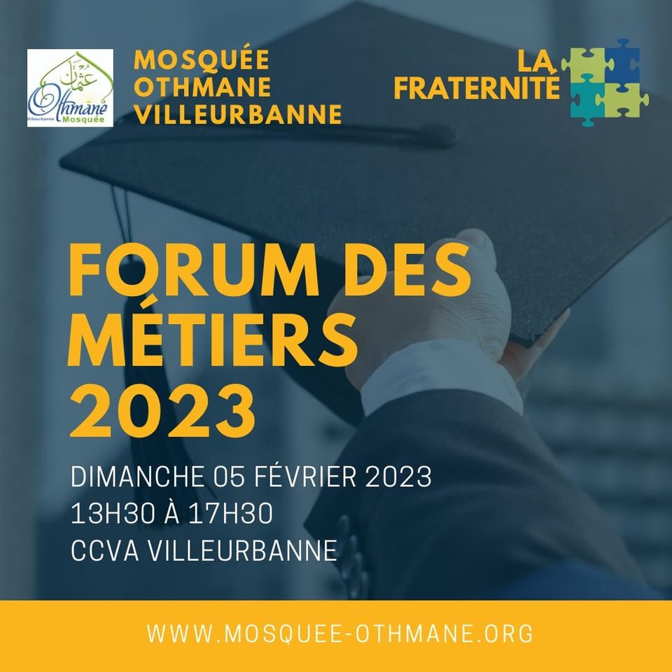 Forum des métiers et de l'orientation association mosquée Othmane Villeurbanne
