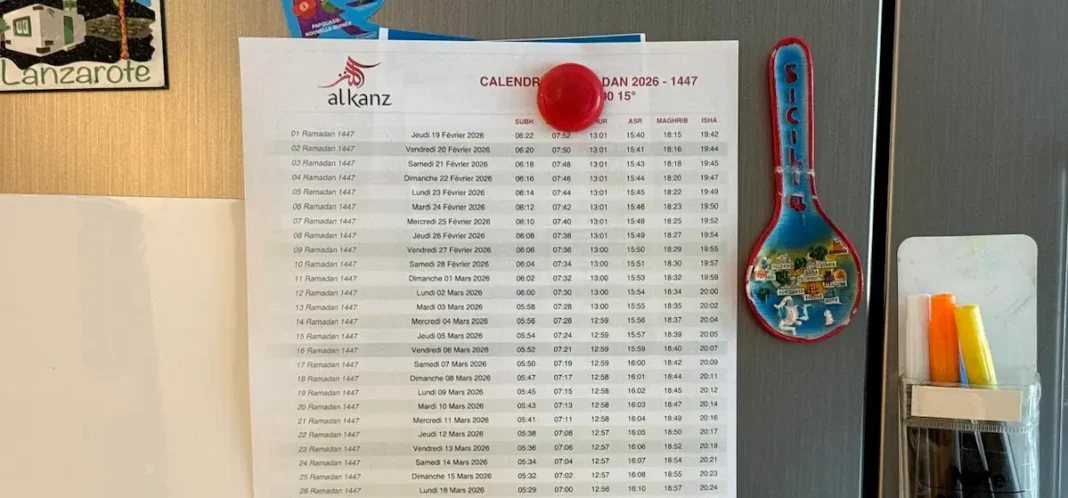 calendrier ramadan 2026 Lille