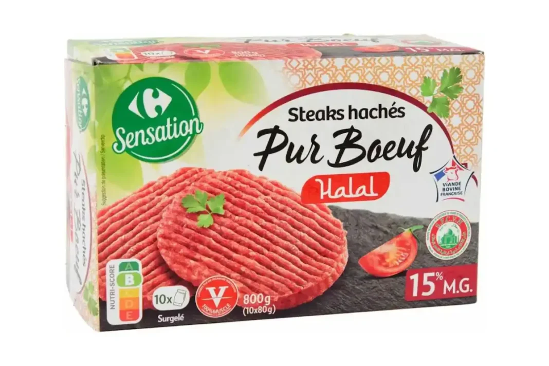 Steaks hachés Carrefour sensation halal