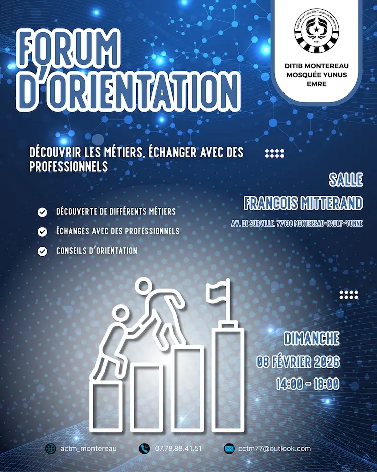 Forum d'orientation, association franco-turque de Montereau-Fault-Yonne, dimanche 8 février 2026 Forum d'orientation, association franco-turque de Montereau-Fault-Yonne, dimanche 8 février 2026