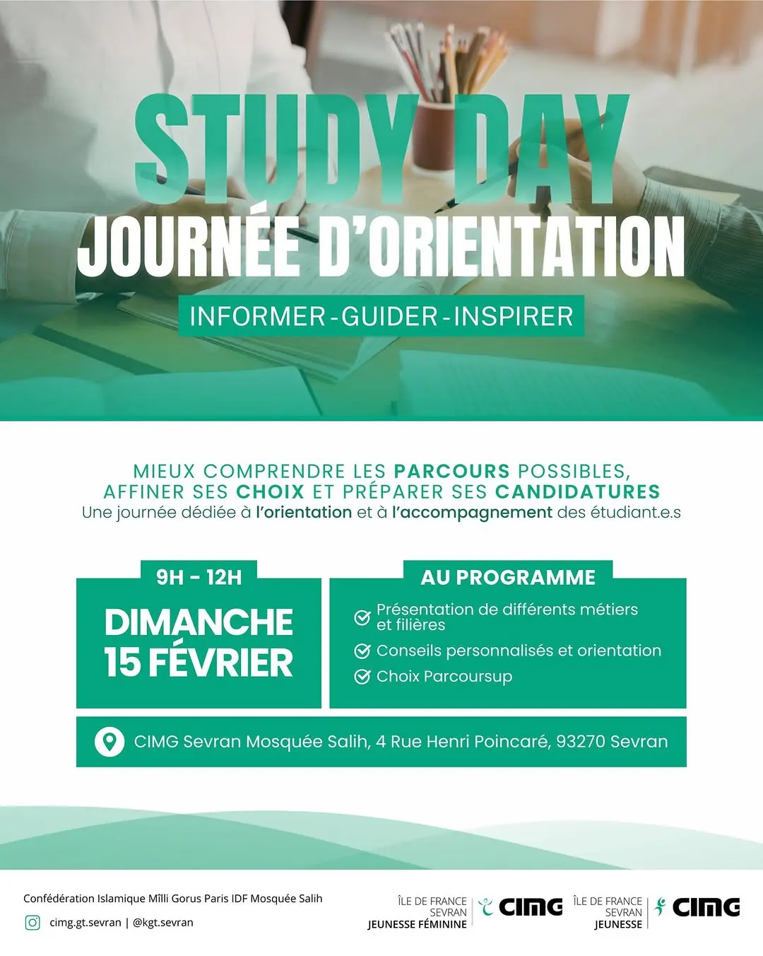 Forum des métiers et de l'orientation associations CGIM Ile-de-France Sevran jeunesse et Ile-de-France Sevran jeunesse féminine Forum des métiers et de l'orientation associations CGIM Ile-de-France Sevran jeunesse et Ile-de-France Sevran jeunesse féminine