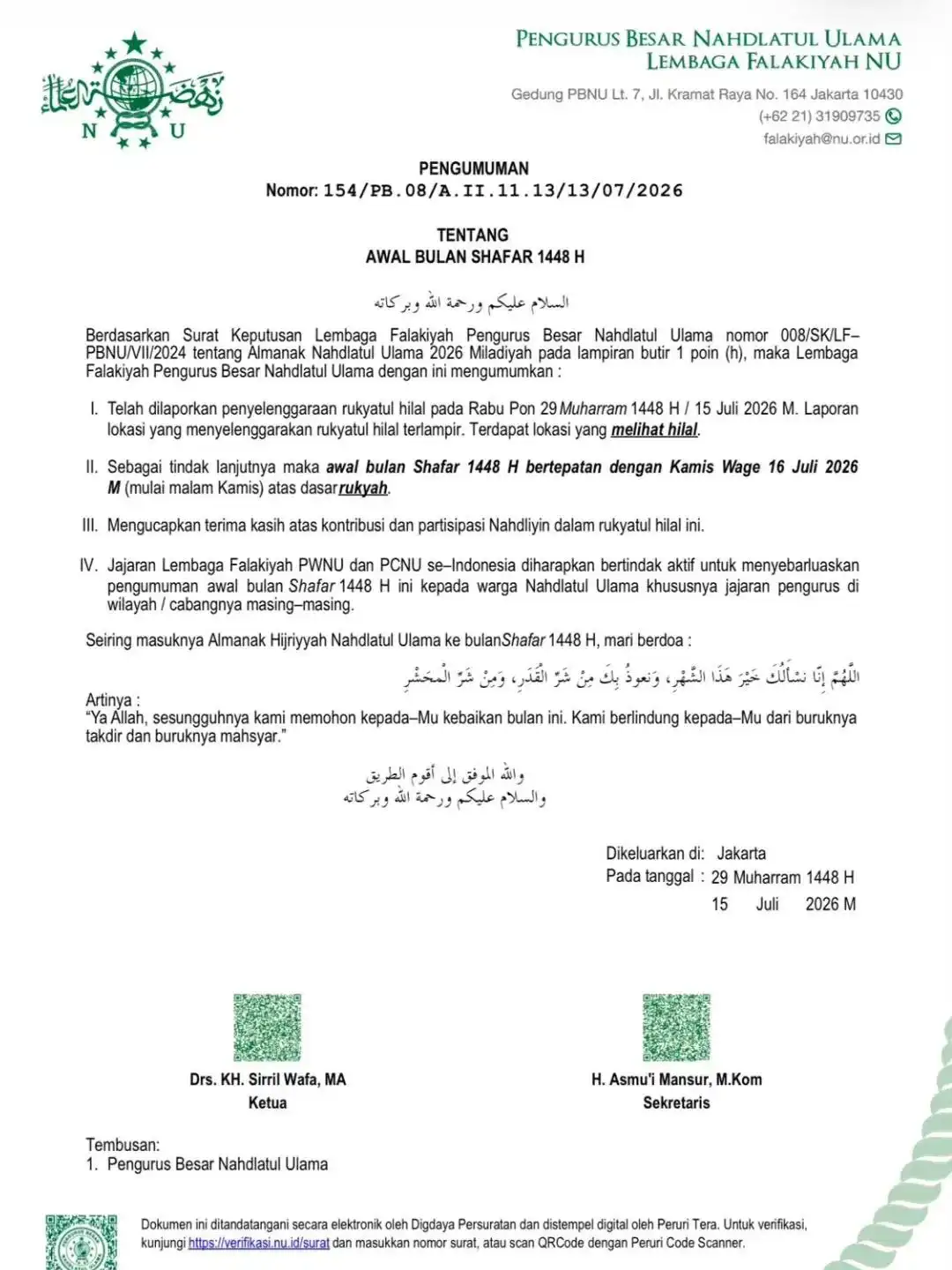 1er safar 1448 Indonésie