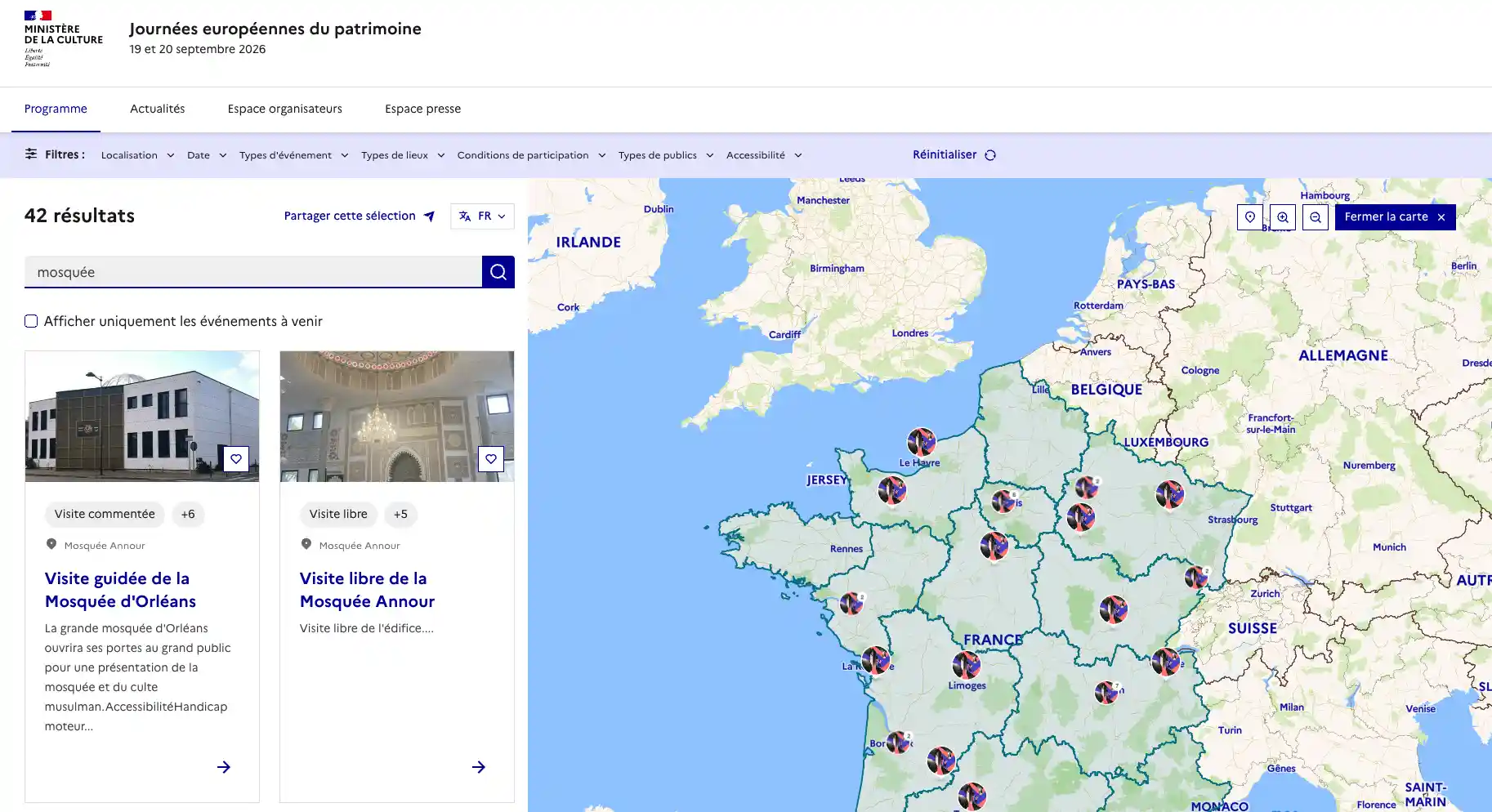 Journées européennes du patrimoine 2026 : des mosquées à découvrir dans toute la France Journées européennes du patrimoine 2026 : des mosquées à découvrir dans toute la France
