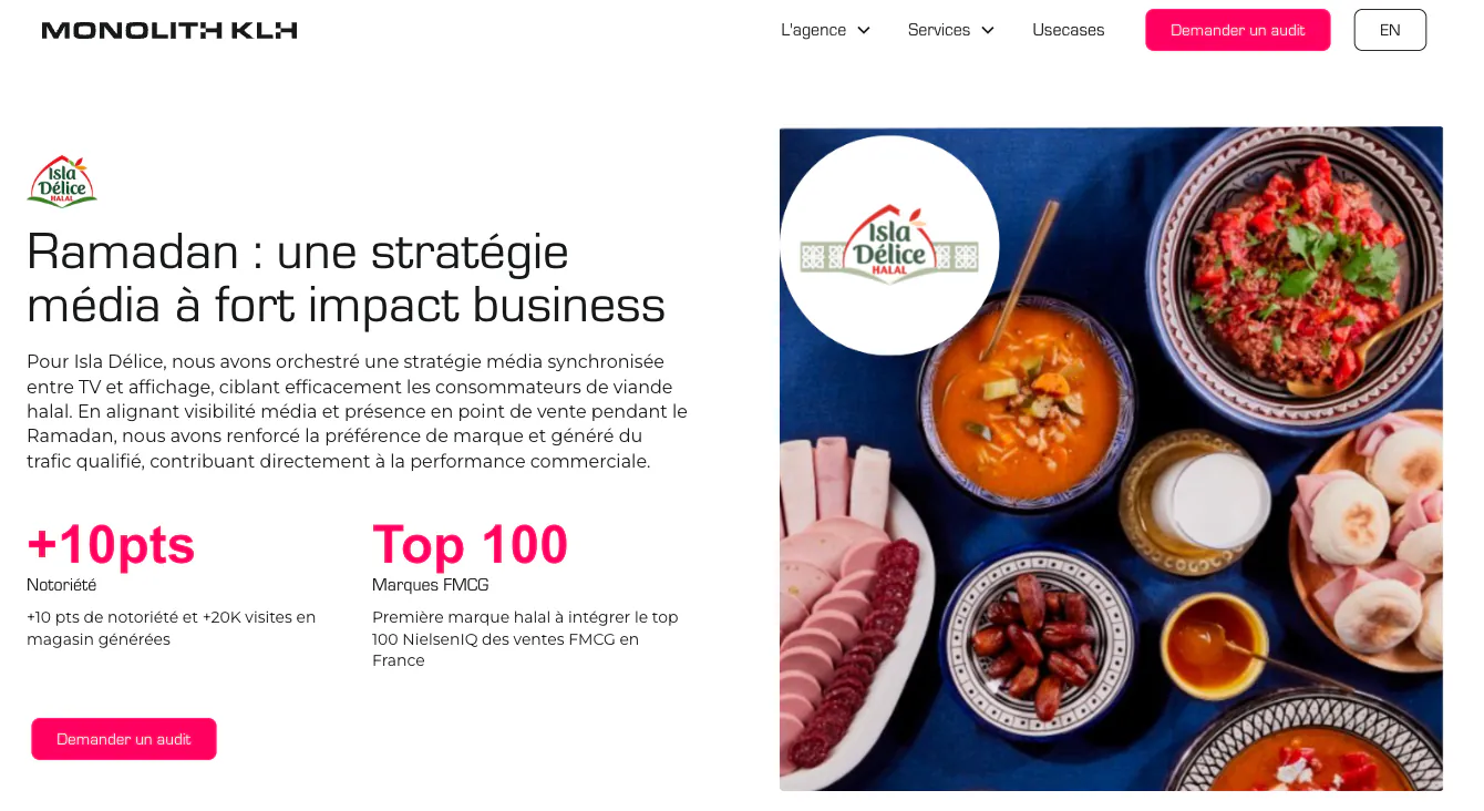 Campagne Isla Délice ramadan par Monolith KLH