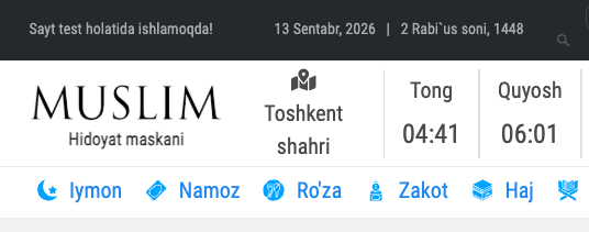 1er rabi' ath-thani 1448 Ouzbekistan