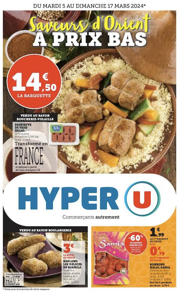 catalogue ramadan 2024 Super U saveurs d'Orient à prix bas