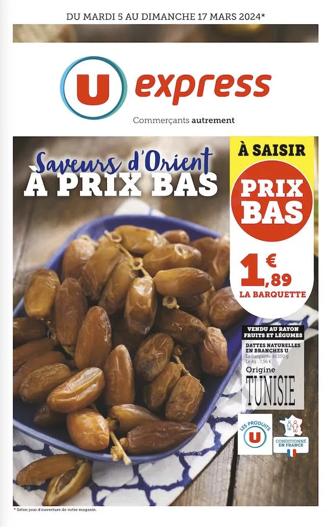 catalogue ramadan 2024 U Express saveurs d'Orient à prix bas