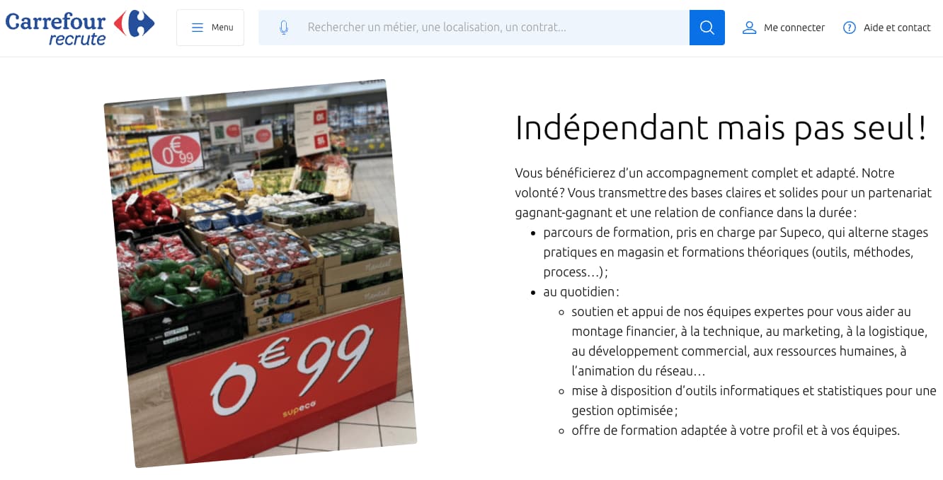 Location-gérance Supeco Carrefour