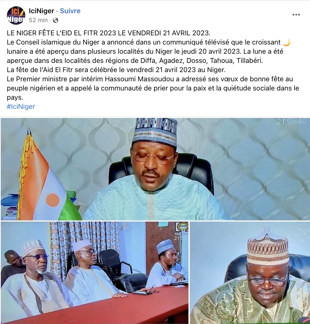 aïd al-fitr chawwal 2023 1444 Niger - calendrier musulman