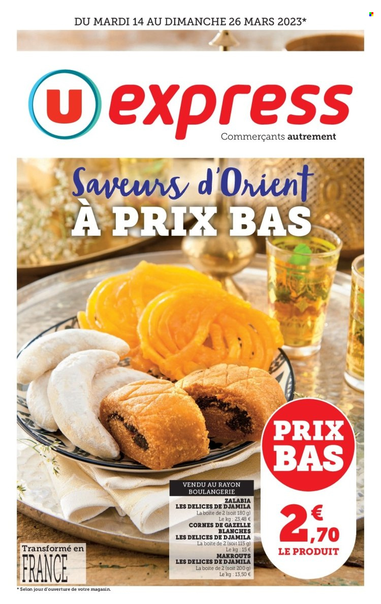 catalogue ramadan 2023 U Express saveurs d'Orient à prix bas