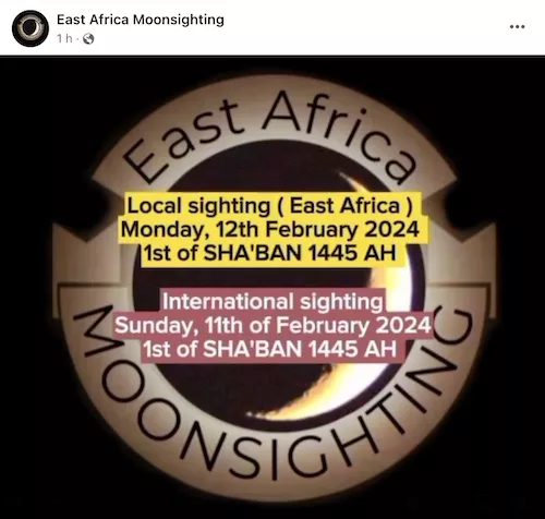 chaabane 2023 1445 Kenya / Tanzanie - calendrier musulman chaabane 2023 1445 Kenya / Tanzanie - calendrier musulman