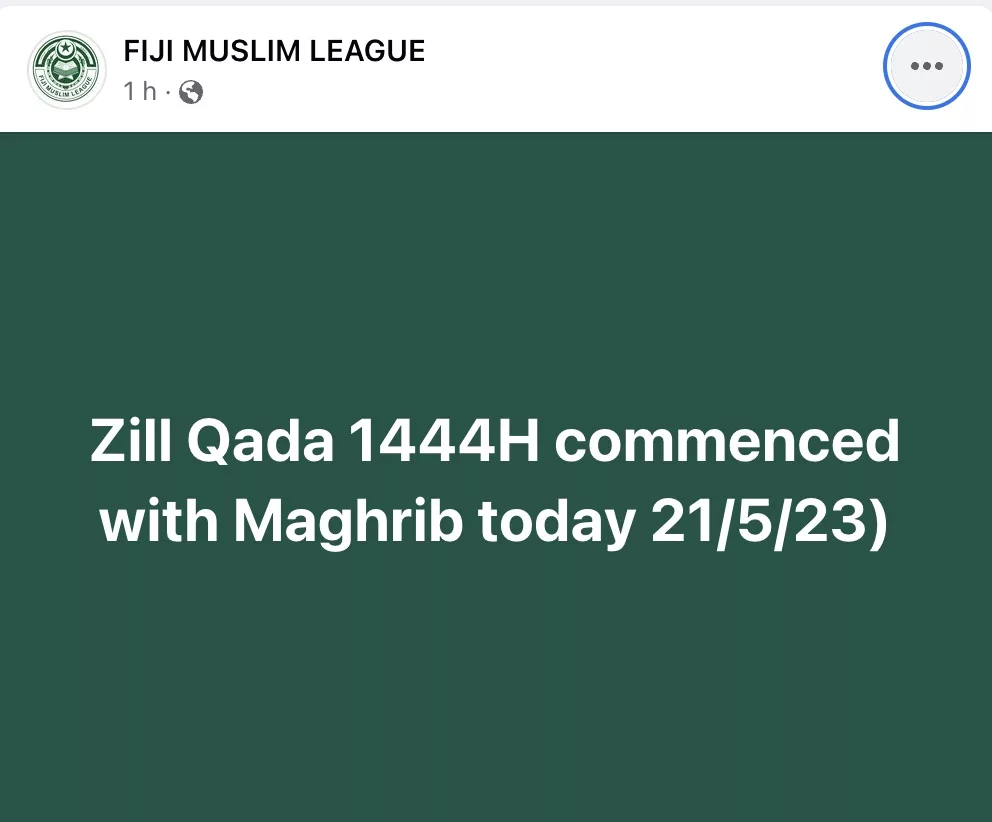 dhu al-qi'da 2023 1444 Iles Fidji - calendrier musulman