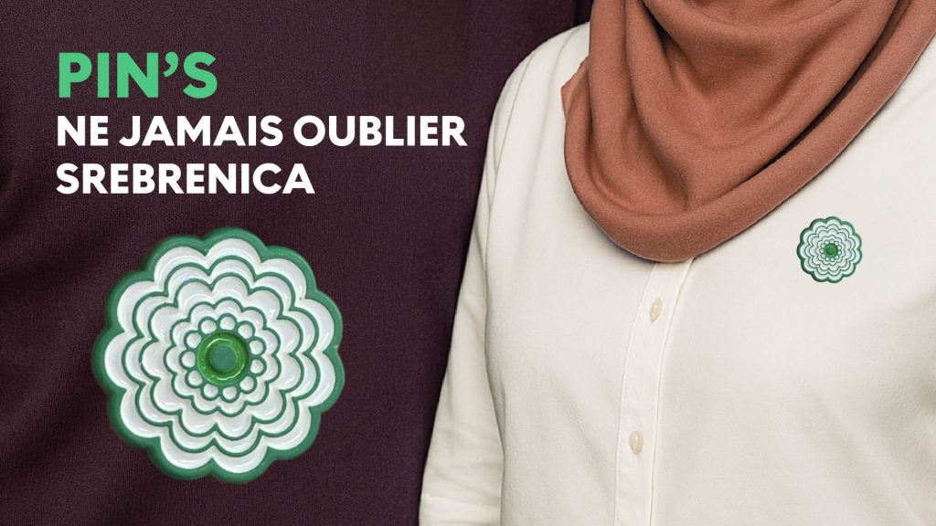 Pin's commémoratif génocide de Srebrenica