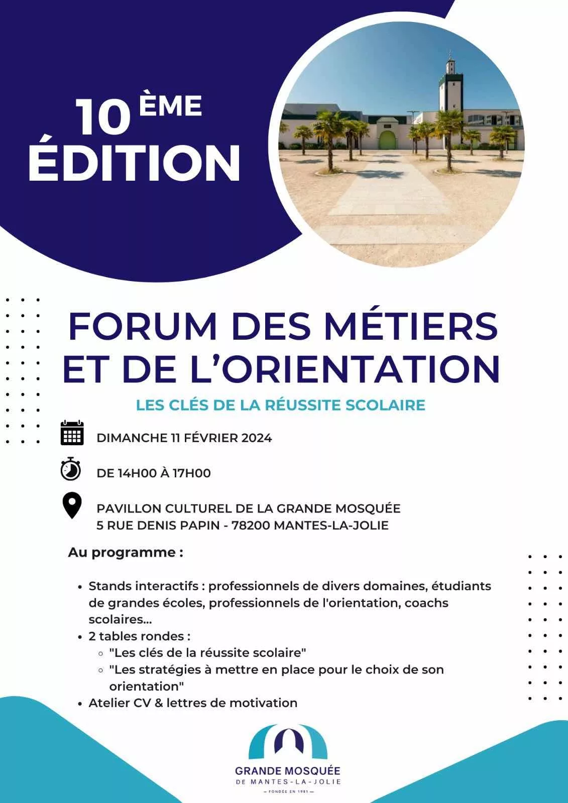 Forum des métiers et de l'orientation à la mosquée de Mantes-la-Jolie