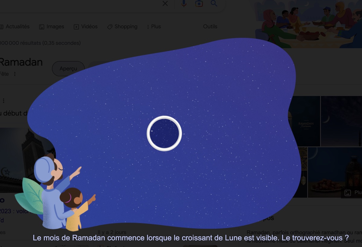 Habillage ramadan sur Google