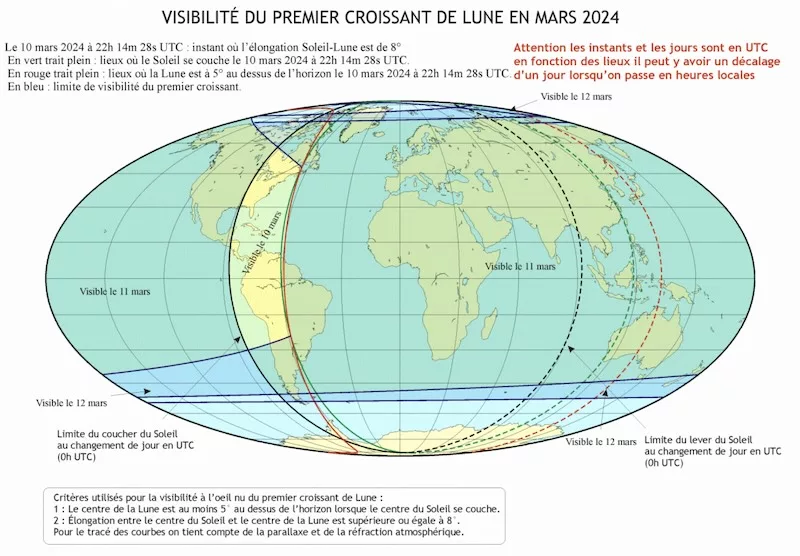 Prévisions astronomiques de Patrick Rocher, astronome de l’Observatoire de Paris, ramadan 2024 - 1445