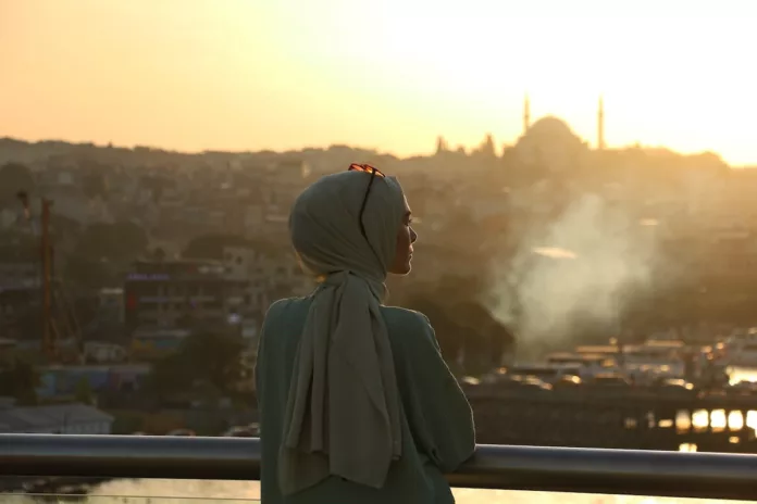Touriste musulmane en Turquie
